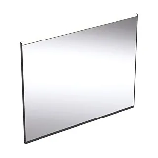 Geberit Option Plus Square Lichtspiegel 502783141 90 x 70 cm,  schwarz matt/Aluminium eloxiert, direkte/indirekte Beleuchtung, Spiegelheizung, Orientierungslicht