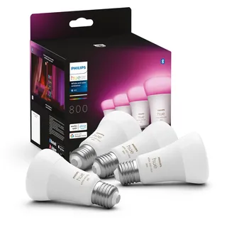 Philips Hue White & Color Ambiance E27 806lm 60W, 4er Pack