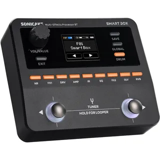 SONICAKE Multi-Effekt Prozessor für Gitarre Bass 130+ Effekte | NAM/IR-Support, Looper, eingebauter Tuner/Metronom, Stereo-Ausgang, Kompakte Smart Box QME-20