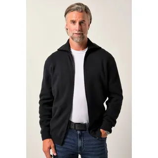 Boston Park Poloshirt Strickjacke Milanostrick Stehkragen grau 60