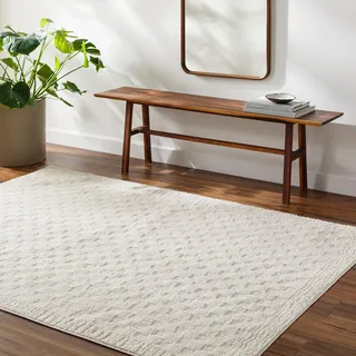 livabliss Ekta Sanluri Kurzflorteppich 200 x 275 cm Weiß