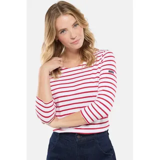 Armor Lux Streifenshirt 3/4-Arm Damen Weiß Rot Mariniere Gestreift