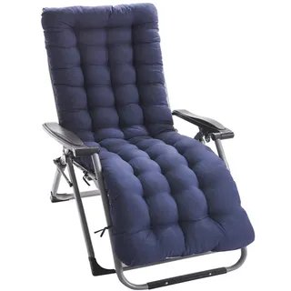 SDNAM Liegenauflage Auflage Gartenliege Hochlehner Auflage Schwungliege 8cm Extra Dicke Gartenstuhl Sitzauflagen mit Krawatte Auflagen für Deckchair Urlaub Innen Außen(#6,170x48x8cm)