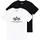 Basic Kurzarm-T-Shirt 2 Einheiten Black White S