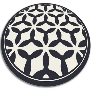 VINYL TEPPICH Ø130 cm Geometrische Formen