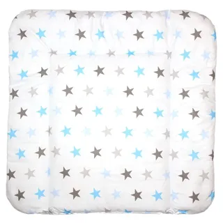 Primawela Wickelauflage Baby Wickeltischauflage Auflage für Wickeltisch - Stars Sterne blau 50 cm