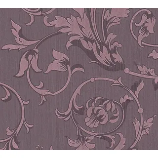 Architects Paper Textiltapete Tessuto, samtig, floral, Barock, gemustert, Blumen-Tapete Floral Tapeten Wohnzimmer Schlafzimmer Küche Flur Design lila