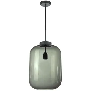 H4L Hängeleuchte Hängelampe Rauchglas E27 Pendellampe Pendelleuchte max.60W IP20 modern XXL Ø 30cm