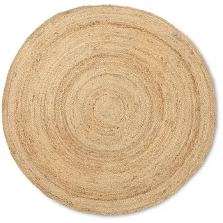 Ferm Living - Eternal Runder Jute Teppich, Ø 120 cm, natur