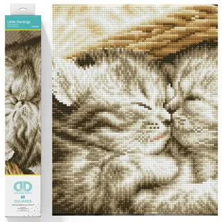 Diamond Dotz DQ8.023 - Original 5D Diamond Painting Squares Set Katzen Babys, Kreativset mit 17.050 quadratische Diamant Mosaiksteinen, Malset ca. 29,5 x 41,5 cm für Erwachsene und Kinder ab 8 Jahren