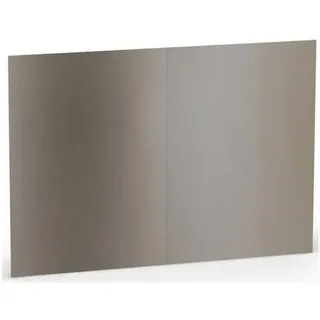 Doppelkarte A6 hoch taupe metallic