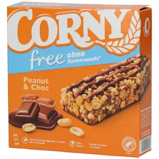 CORNY free Peanut & Choc Müsliriegel 6 Riegel, 6 St.
