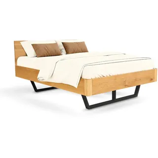 holz4home Massivholzbett 140 x 200 cm Braun