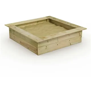 Wickey Holzsandkasten King Kong 120 x 120 cm mit Sitzrand beige