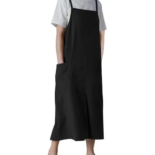 Schürze Im Japanischen Stil – Verstellbar, Wasserdicht, Baumwolle Und Leinen, Mit Großen Taschen, Ideal Für Floristen, Cafés, Kunsthandwerk Und Backen. Lässige Schlichte Schürze.
