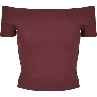 URBAN CLASSICS Off Shoulder Rib Tee Rot XL