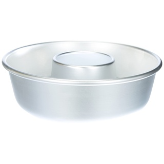 Agnelli Pentole COAL3724 Donutform mit Rohr, aus Aluminium, Silber, 24 cm