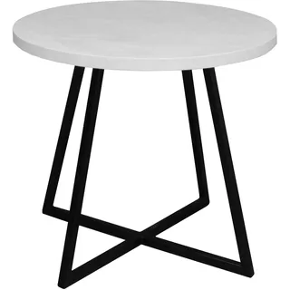 Couchtisch - weiß-schwarz - Keramik-Optik