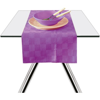 Excelsa Color Club Tischläufer, Mischgewebe Baumwolle, Lila, 140 x 45 x 0.2 cm