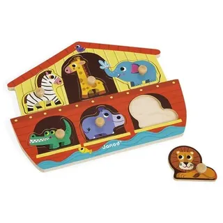 Arche Noah Knopfpuzzle: Tierischer Spielspaß mit 6 Teilen