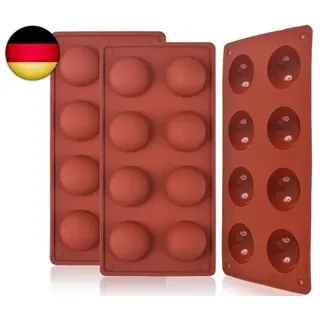 Silikonform mit 8 Löchern, halbe Kugel, 8 Mulden, Halbkugel-Form für die H