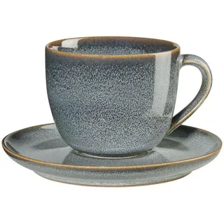Asa Selection Cappuccinotasse mit Untertasse 0,23 l Blau 2 St.
