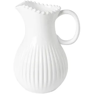 Krug Pearl, Weiß Hochglanz, Keramik, 2,58 L, 29 cm, Handmade in Europe, Kaffee & Tee, Kannen, Karaffen