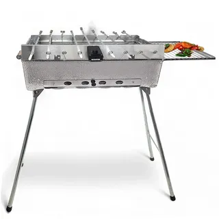 Grillpeter Schaschlikgrill Mangal Astana Deluxe mit 9 Spieße & 230 V Motor