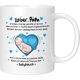Liebtastisch Tasse LIEBTASTISCH - Lieber Papa - Vatertag-Geschenk für eine werdende Väter, 330ml weiß