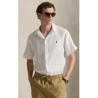 Ralph Lauren Classic Fit Leinenhemd Weiß M
