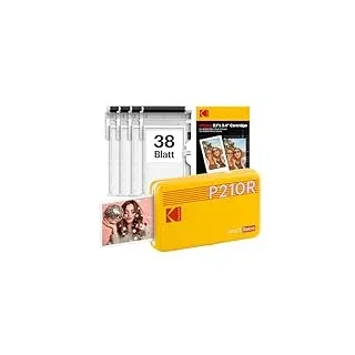 KODAK Mini 2 Retro 5,3 x 8,6 cm tragbarer Fotodrucker, 38 Blatt, Bluetooth-Smartphone-Drucker für iPhone und Android, sofortige Farbdrucke, 4-Pass-Farbsublimation