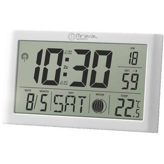 Digitale LCD Tischfunkuhr mit Datumsanzeige + Temperaturanzeige Geräuschlos Digitale LCD Funkuhr mit Datumsanzeige Temperaturanzeige