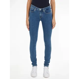 Skinny-fit-Jeans TOMMY HILFIGER Gr. 28, Länge 30, blau (mid blue30) Damen Jeans Röhrenjeans im 5-Pocket-Style