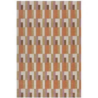 KADIMA DESIGN COQUET Webteppich 155 x 230 cm Orange-Natur