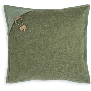 KNIT FACTORY - Hope Kissen - Grün - 50x50 cm | Sofakissen mit Füllung und Bezug - Couchkissen - Zierkissen - Dekokissen - Moderner Wohnstil