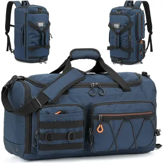 TUGUAN Sporttasche Rucksack Herren 45L Reisetasche mit Schuhfach Nassfach | 3 IN 1 Trainingstasche als Sportrucksack Wasserabweisend Fitness Tasche für Gym, Sauna, Reisen, Weekender, Blau