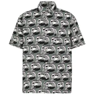 iriedaily Hawaiihemd Resorio Shirt - Hemd Herren - Kurzarmhemd - Freizeithemd gemustert grün XL