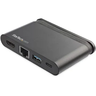 Startech USB-C Mini-Dock, 4K HDMI - 100W PD 3.0 Pass-Through, 1x USB-A, 1x USB-C, GbE USB-A/C, Windows
