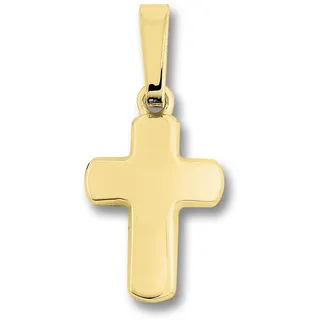 Kette mit Anhänger ONE ELEMENT "Kreuz aus 333 Gelbgold" Halsketten Gr. Gelbgold 333, goldfarben (gold) Damen Ketten mit Anhänger Schmuckset - Set verstellbarer Halskette