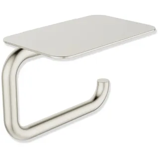 Hewi Serie 480 WC-Papierhalter mit Ablage, Edelstahl, PVD beschichtet, Nickel gebürstet