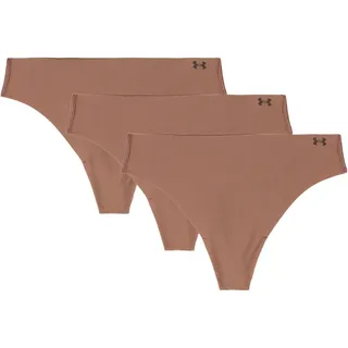 Under Armour Pure Stretch No-Show String 3 St. Braun M