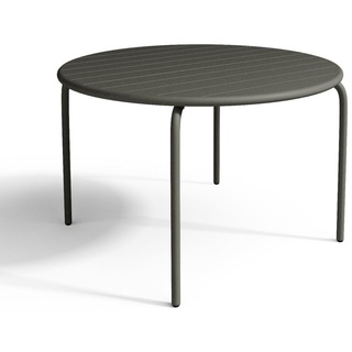 Gartentisch rund - D. 110 cm - Metall - Dunkelgrau - MIRMANDE von MYLIA