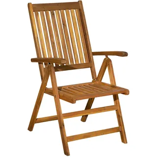 Gartensessel 2er-Set Akazie Klappstuhl Hochlehner Gartenstuhl Holzstuhl massiv