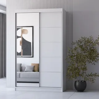fabryka mebli idźczak Schwebetürenschrank Neomi 120 x 200 x 61 cm Weiß