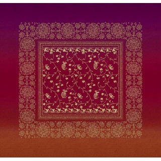Bassetti Brenta Tischdecke aus 100% Baumwolle, Panama-Gewebe in der Farbe Rubinrot R1, Maße: 170x170 cm - 9326082