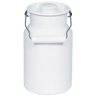 Riess Milchkanne Classic Weiss, 1000 l, Classic Weiß 1,0 L - Emaille mit Deckel weiß