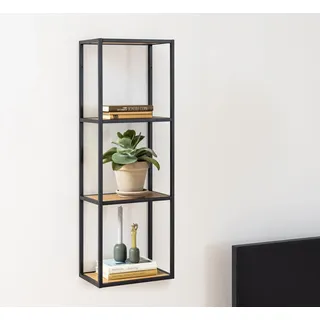 Actona Wandregal SEAFORD 37 x 108 x 24 cm Schwarz