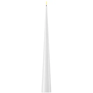 Kegelkerze LED Weiß 38cm