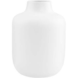 BUTLERS Keramik Vase in Weiß -Belle Blanc- Moderne Dekoration für Wohnzimmer und Tischdeko | Blumenvase für Tulpen, Rosen, Pampasgras oder Trockenblumen
