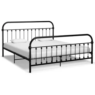 vidaXL Bettgestell Schwarz Metall 180×200 cm
